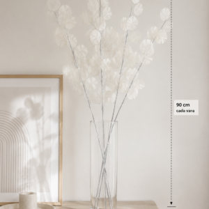 VARA HOJA MONEDA 90 CM BLANCA