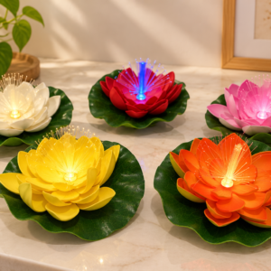 FLOR FLOTANTE 13 CM CON LUZ LED